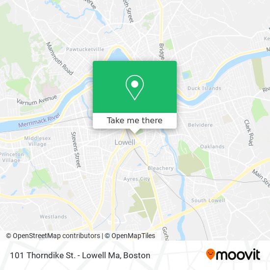 101 Thorndike St. - Lowell Ma map
