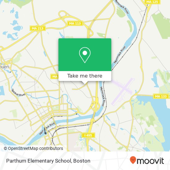 Mapa de Parthum Elementary School, 255 E Haverhill St