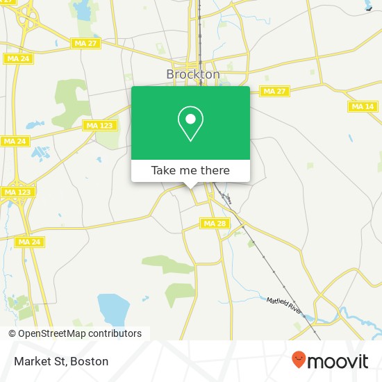 Mapa de Market St, Brockton, MA 02301