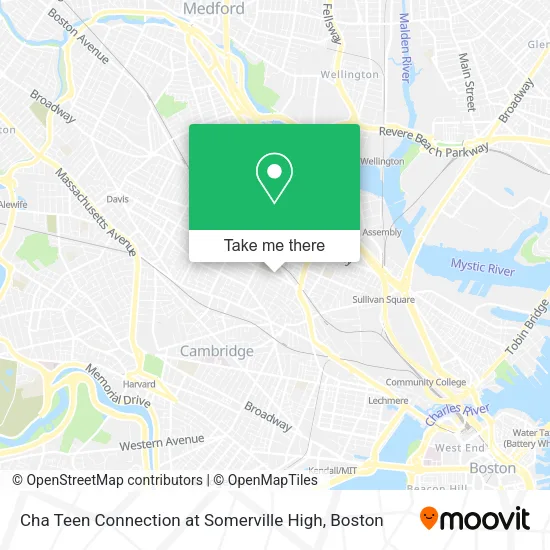 Cha Teen Connection at Somerville High map