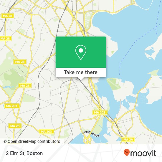 Mapa de 2 Elm St, Dorchester (Boston), MA 02122