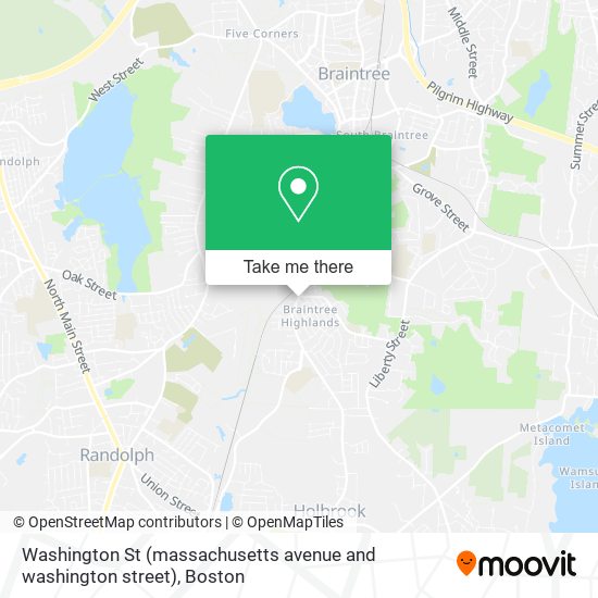 Mapa de Washington St (massachusetts avenue and washington street)