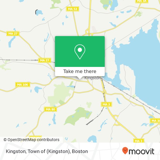 Kingston, Town of map