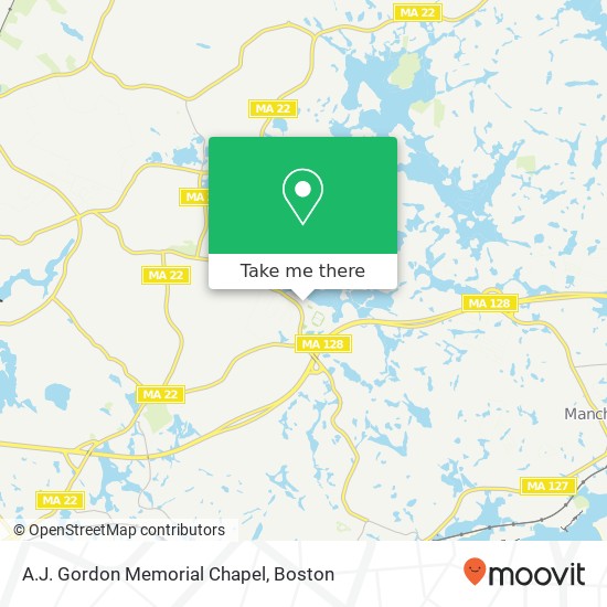 A.J. Gordon Memorial Chapel, Wenham, MA 01984 map