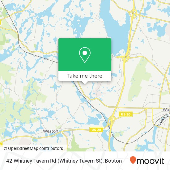 Mapa de 42 Whitney Tavern Rd (Whitney Tavern St), Weston, MA 02493