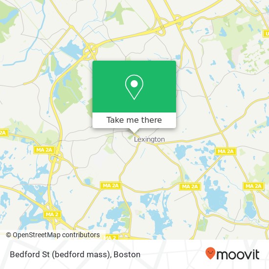Mapa de Bedford St (bedford mass), Lexington, MA 02421