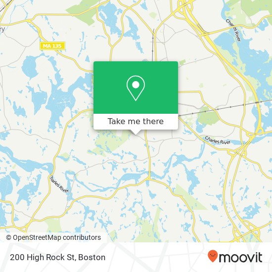 Mapa de 200 High Rock St, Needham, MA 02492