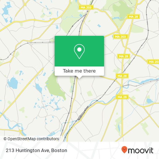 213 Huntington Ave, Hyde Park (Boston), <B>MA< / B> 02136 map