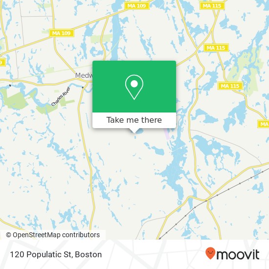 Mapa de 120 Populatic St, Franklin, MA 02038