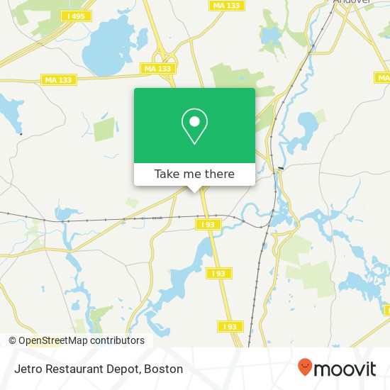 Mapa de Jetro Restaurant Depot, 146 Dascomb Rd