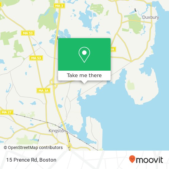 Mapa de 15 Prence Rd, Duxbury (DUXBURY), <B>MA< / B> 02332