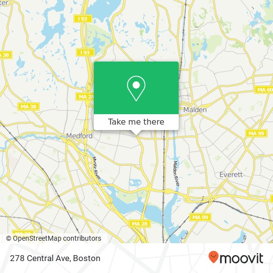 278 Central Ave, Medford, MA 02155 map