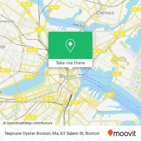 Mapa de Neptune Oyster Boston, Ma, 63 Salem St