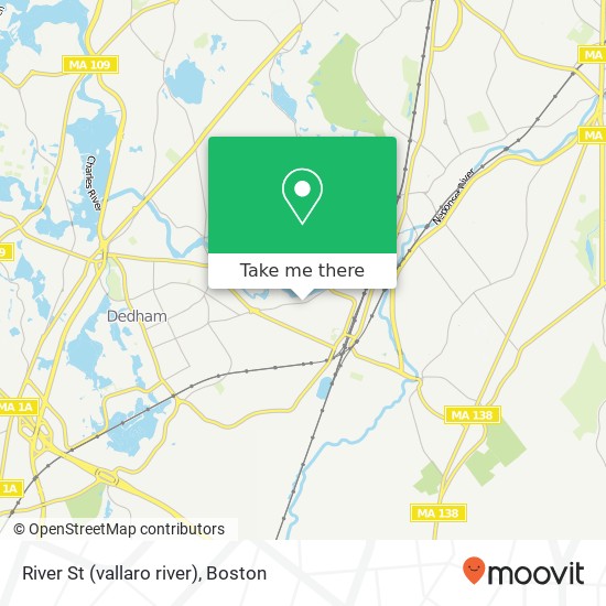 Mapa de River St (vallaro river), Hyde Park (READVILLE), MA 02136