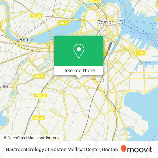 Mapa de Gastroenterology at Boston Medical Center, 830 Harrison Ave