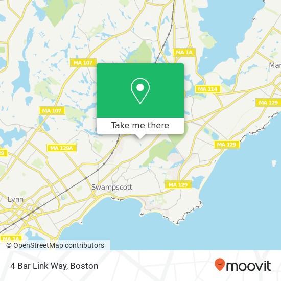 Mapa de 4 Bar Link Way, Swampscott, MA 01907