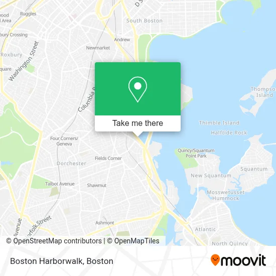 Boston Harborwalk map