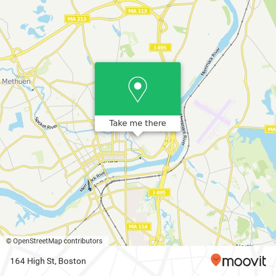 Mapa de 164 High St, Lawrence, MA 01841