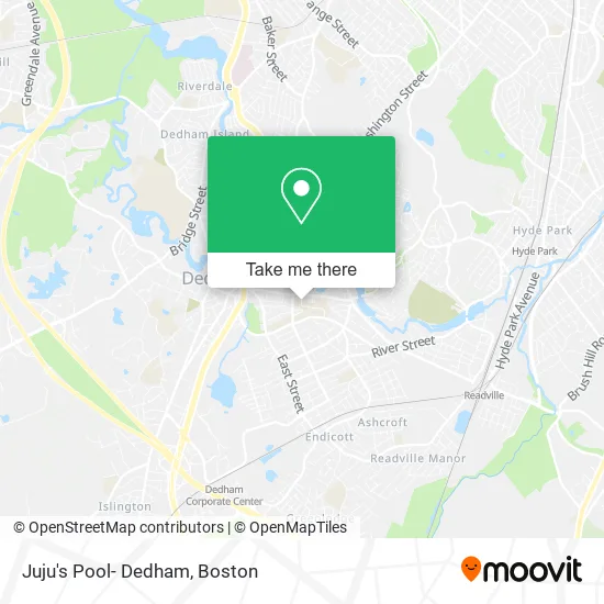 Juju's Pool- Dedham map