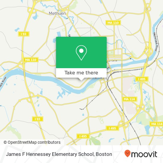 Mapa de James F Hennessey Elementary School, 122 Hancock St