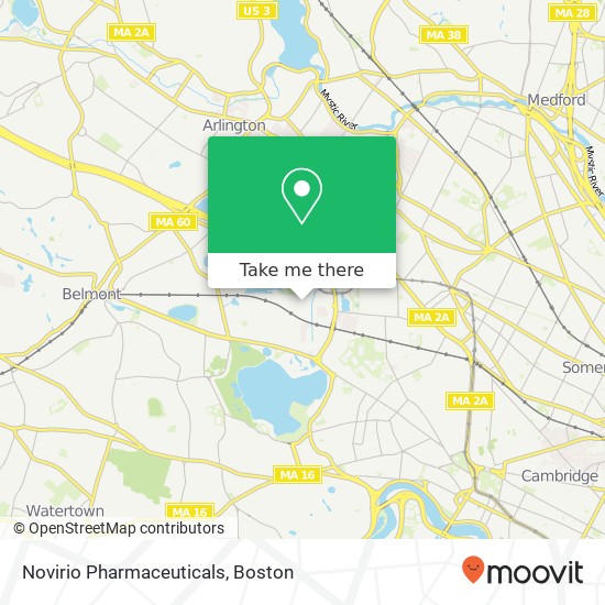 Novirio Pharmaceuticals, 125 Cambridgepark Dr map