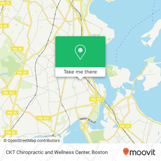 Mapa de CKT Chiropractic and Wellness Center, 119 Neponset Ave