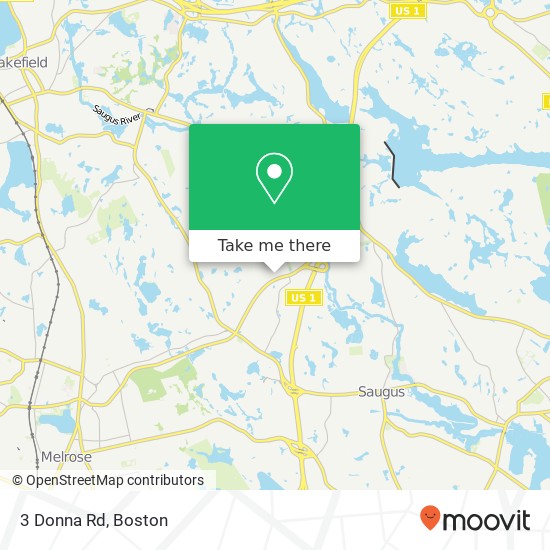 Mapa de 3 Donna Rd, Saugus, MA 01906