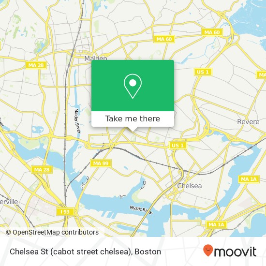 Mapa de Chelsea St (cabot street chelsea), Everett, MA 02149