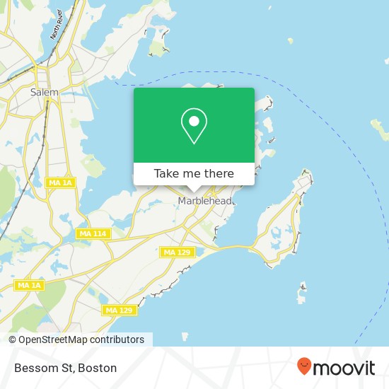 Mapa de Bessom St, Marblehead, MA 01945