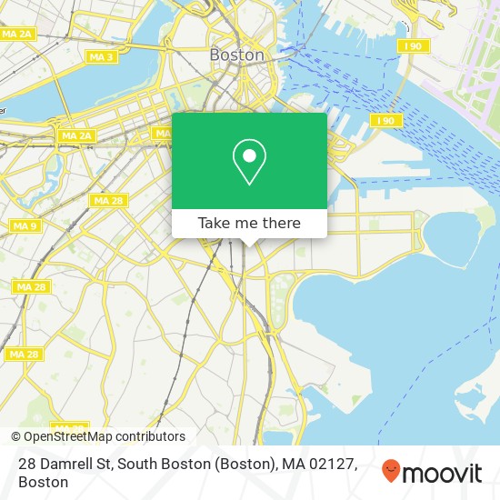 Mapa de 28 Damrell St, South Boston (Boston), MA 02127