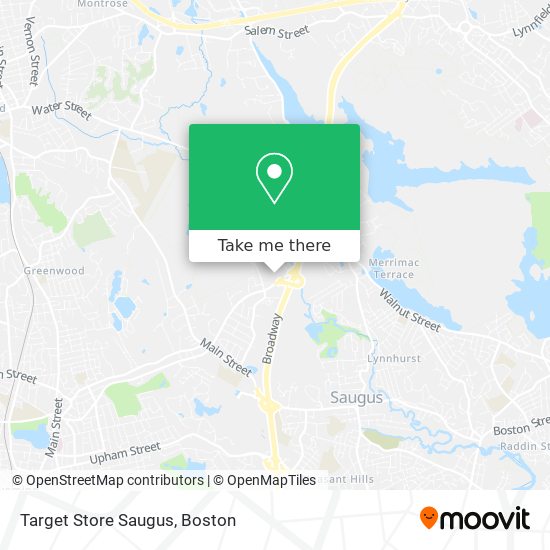 Mapa de Target Store Saugus
