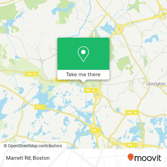 Mapa de Marrett Rd, Lexington, MA 02421