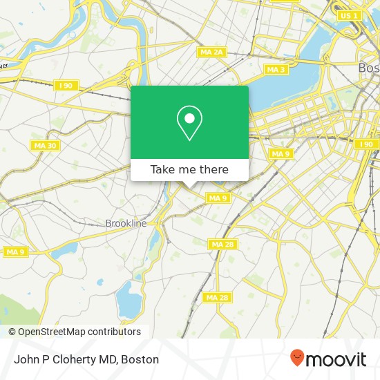 John P Cloherty MD, 319 Longwood Ave map