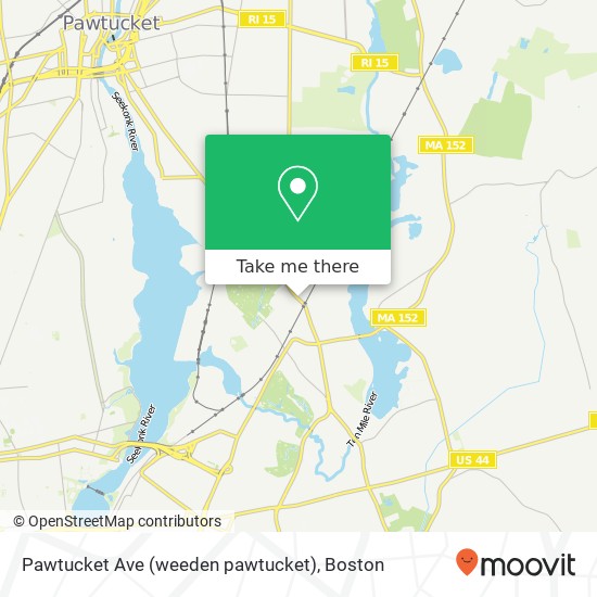 Mapa de Pawtucket Ave (weeden pawtucket), Rumford (East Providence), RI 02916