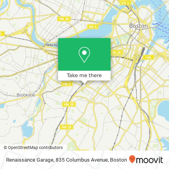 Mapa de Renaissance Garage, 835 Columbus Avenue
