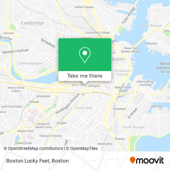 Mapa de Boston Lucky Feet