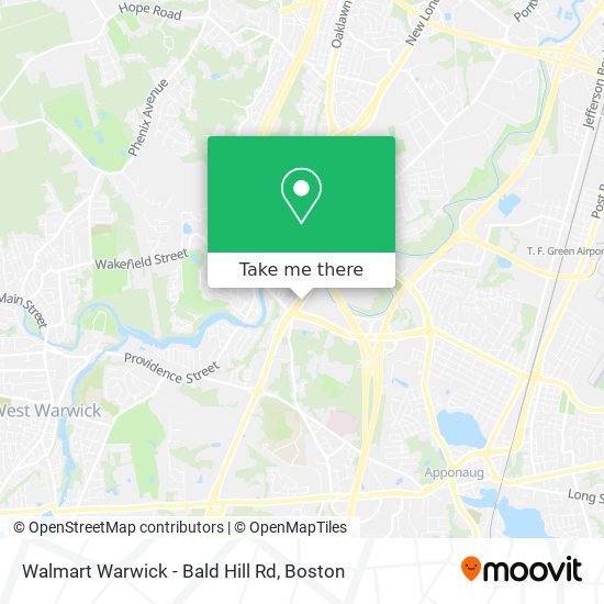 Walmart Warwick - Bald Hill Rd map