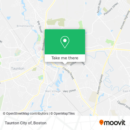 Taunton City of map