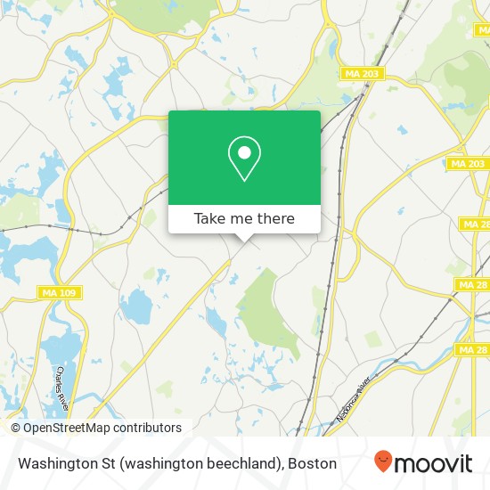 Mapa de Washington St (washington beechland), Roslindale, MA 02131