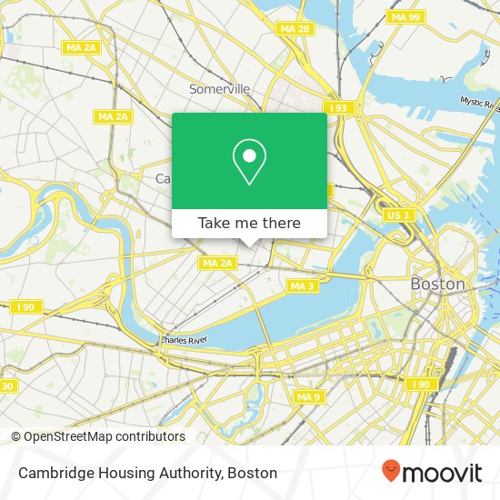 Cambridge Housing Authority, 130 Harvard St map