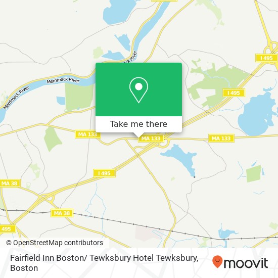 Fairfield Inn Boston/ Tewksbury Hotel Tewksbury, 1695 Andover St map