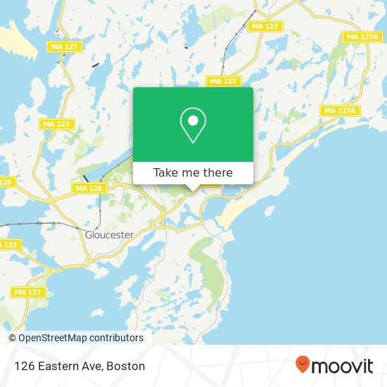 Mapa de 126 Eastern Ave, Gloucester, MA 01930