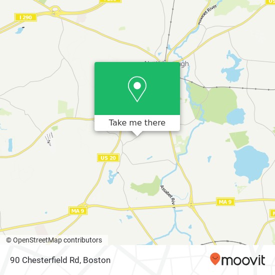 Mapa de 90 Chesterfield Rd, Northborough, MA 01532