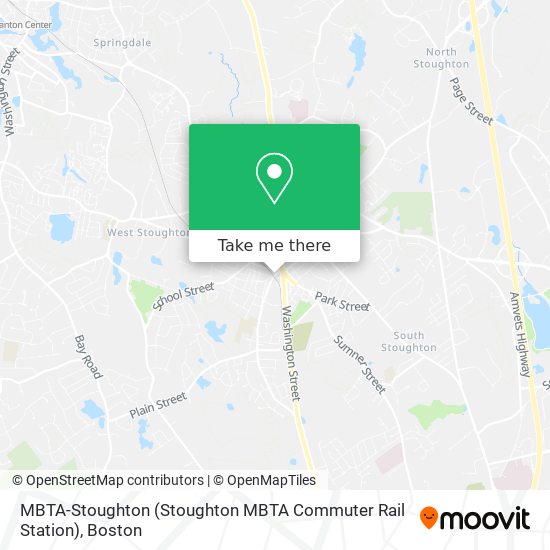 Mapa de MBTA-Stoughton (Stoughton MBTA Commuter Rail Station)