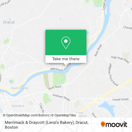 Mapa de Merrimack & Draycott (Lenzi's Bakery), Dracut