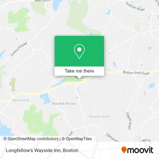 Longfellow's Wayside Inn map