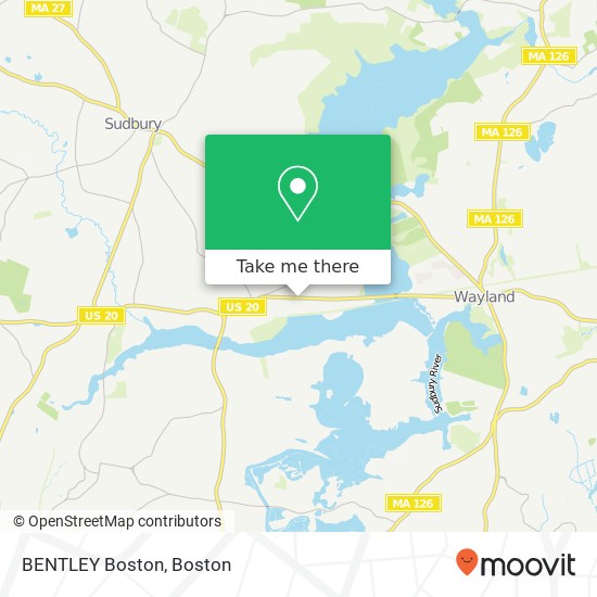 BENTLEY Boston map