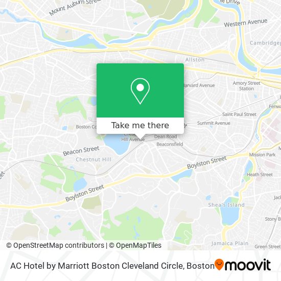 AC Hotel by Marriott Boston Cleveland Circle map
