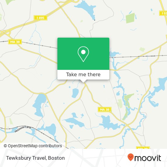 Tewksbury Travel map