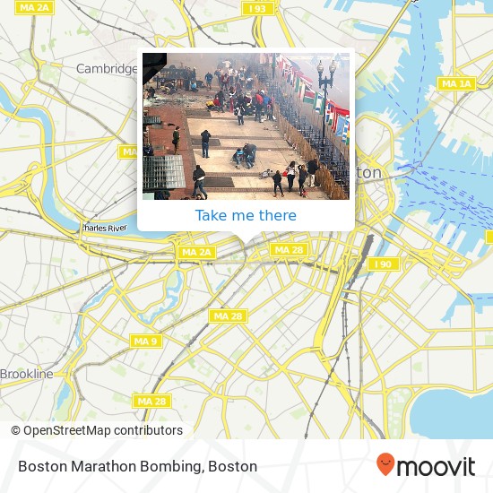 Mapa de Boston Marathon Bombing
